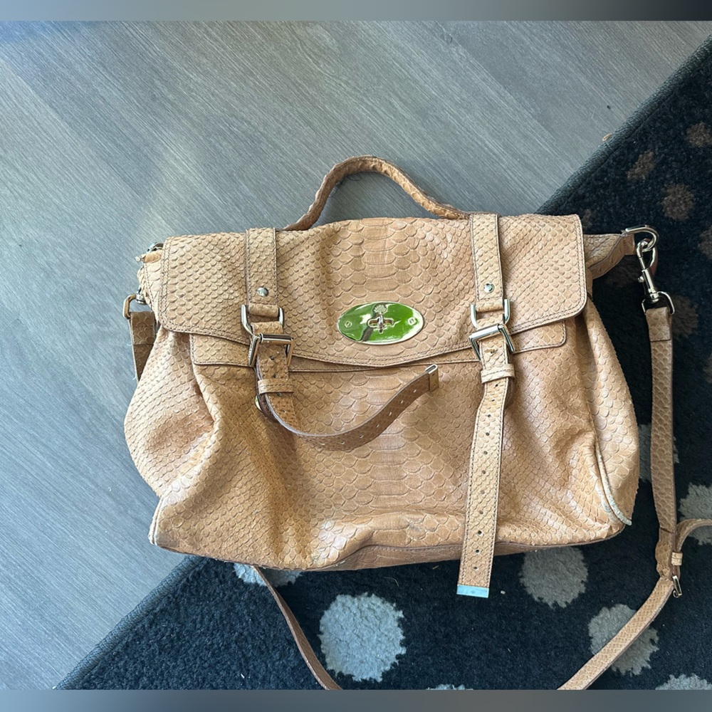 Mulberry oversized Alexa in silky deer print